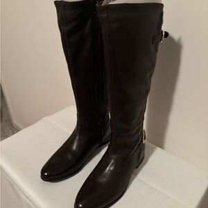 Brown leather riding boots women’s